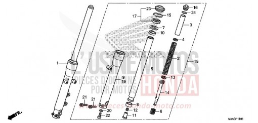 GABEL, VORNE (VT750C2S) VT750C2SD de 2013